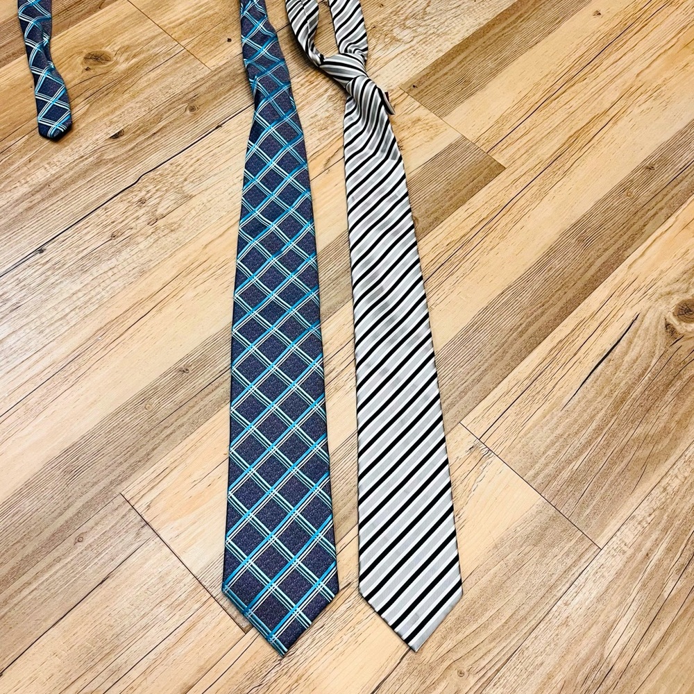 Men’s Tie bundle stripe black blue white